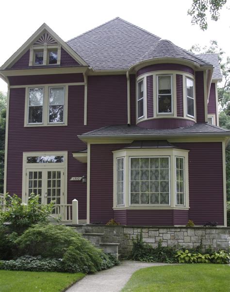 purple siding for houses